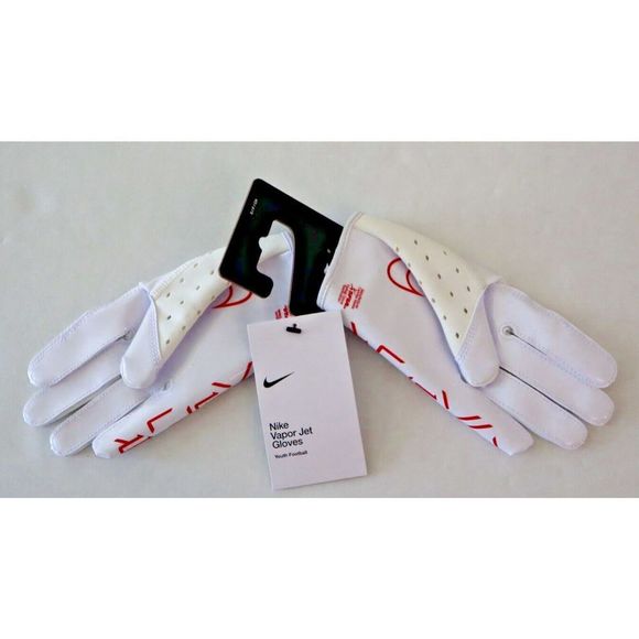 Nike N.100.3506 Unisex Youth Sz S White Vapor Jet 7.0 Football Receiver Gloves - Picture 3 of 4